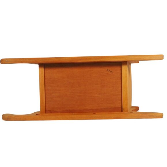 Vintage Wooden Santa Sled With Decals Natural Farmhouse MCM Large Arrangemets - Picture 9 of 9